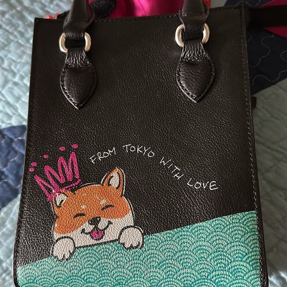 Brighton Fashion Street Mini Bag with Black and Pink Accents - Picture 2 of 6